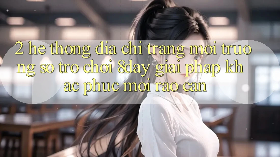 2. Hệ Thống Địa chỉ trang Môi trường số Trò chơi 8day: Giải Pháp Khắc Phục Mọi Rào Cản