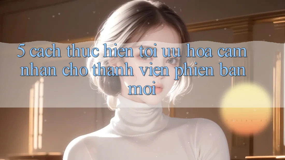 5. Cách thực hiện Tối Ưu Hóa Cảm nhận Cho Thành Viên Phiên bản mới 5. Cách thực hiện Tối Ưu Hóa Cảm nhận Cho Thành Viên Phiên bản mới