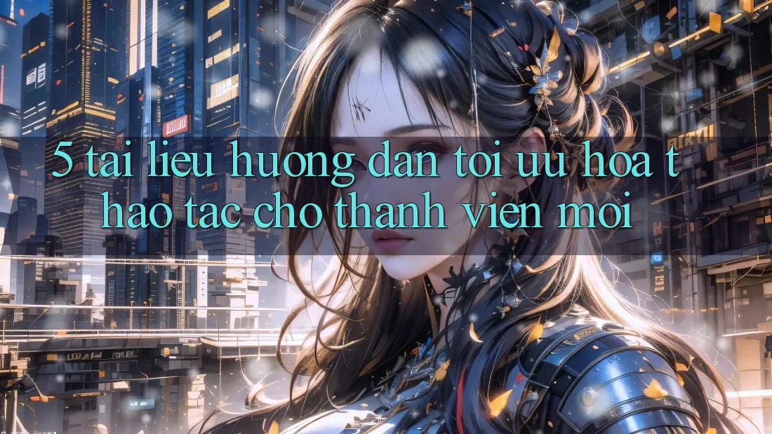 5. Tài liệu hướng dẫn Tối Ưu Hóa Thao tác Cho Thành Viên Mới