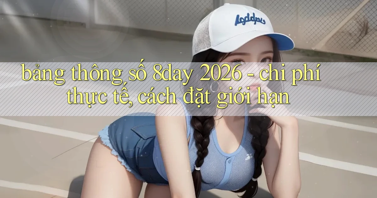 bảng thông số 8day 2026   chi phí thực tế, cách đặt giới hạn