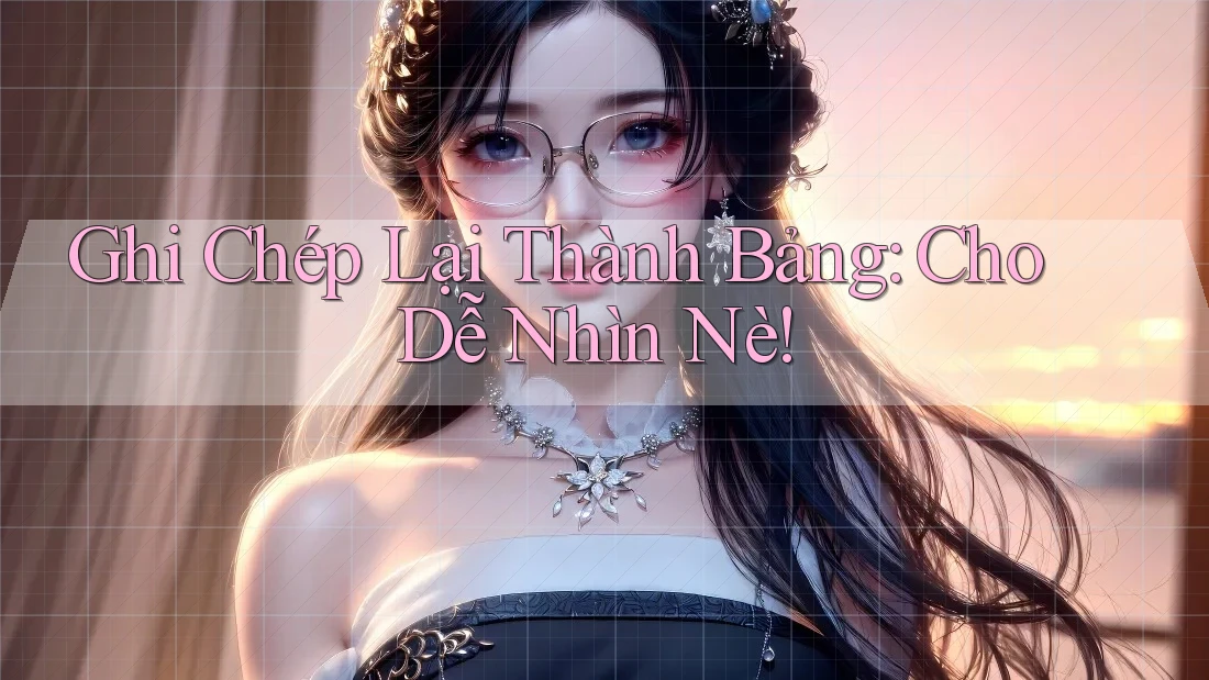 Ghi Chép Lại Thành Bảng: Cho Dễ Nhìn Nè! Ghi Chép Lại Thành Bảng: Cho Dễ Nhìn Nè!