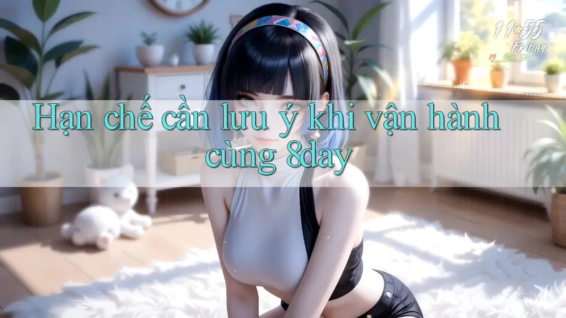 Hạn chế cần lưu ý khi vận hành cùng 8day Hạn chế cần lưu ý khi vận hành cùng 8day
